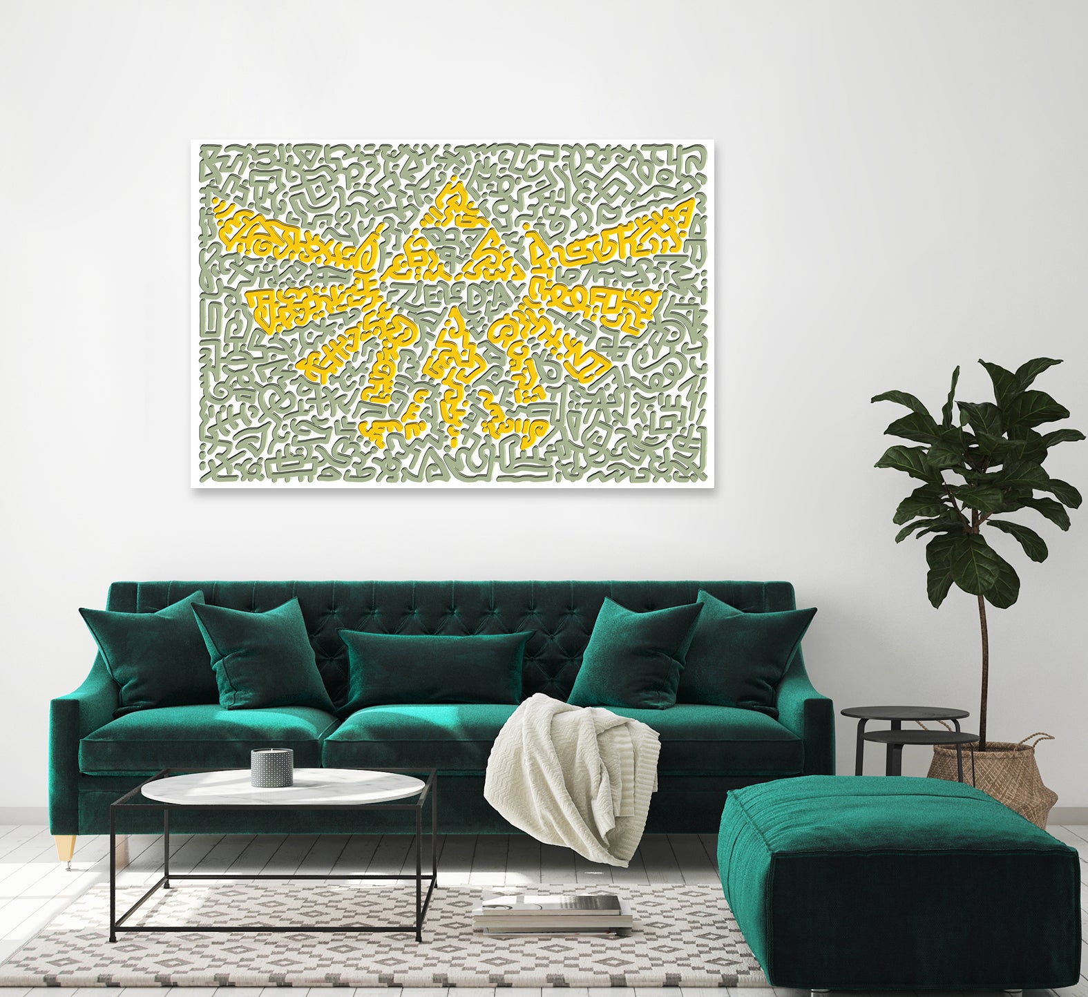 The Triforce by Caroline BESSIERES on GIANT ART - yellow digital drawing