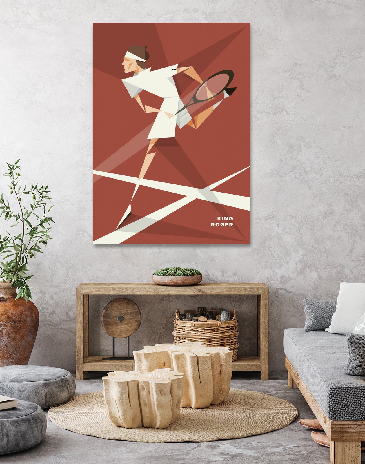 King Roger. the portrait by Riccardo Pagliani on GIANT ART - red character design