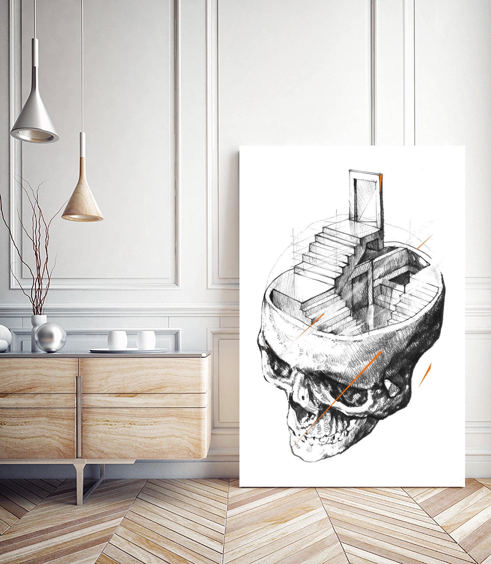 Stairway to heaven by Mikolaj Cielniak on GIANT ART - black photo illustration