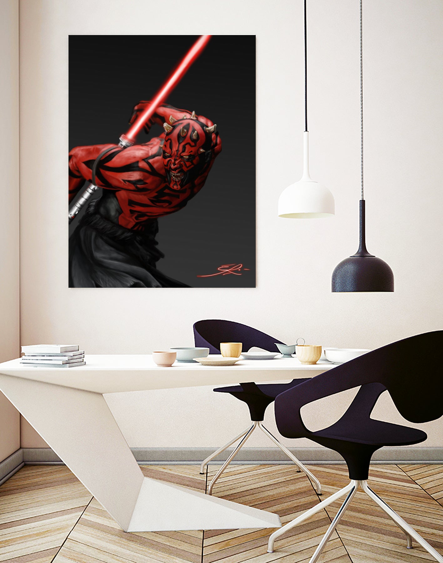 Darth Maul by Eber Riera on GIANT ART - red digital painting