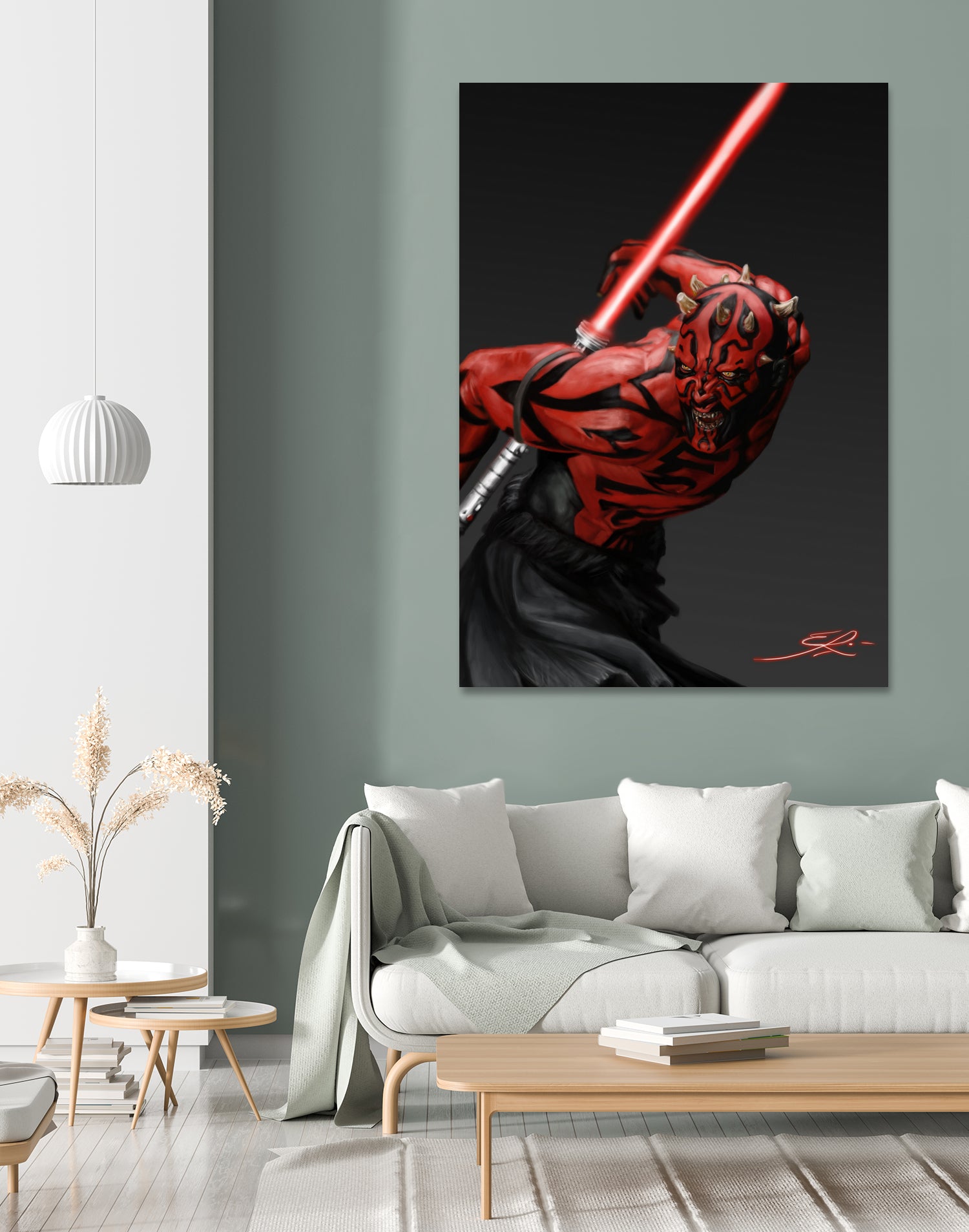 Darth Maul by Eber Riera on GIANT ART - red digital painting