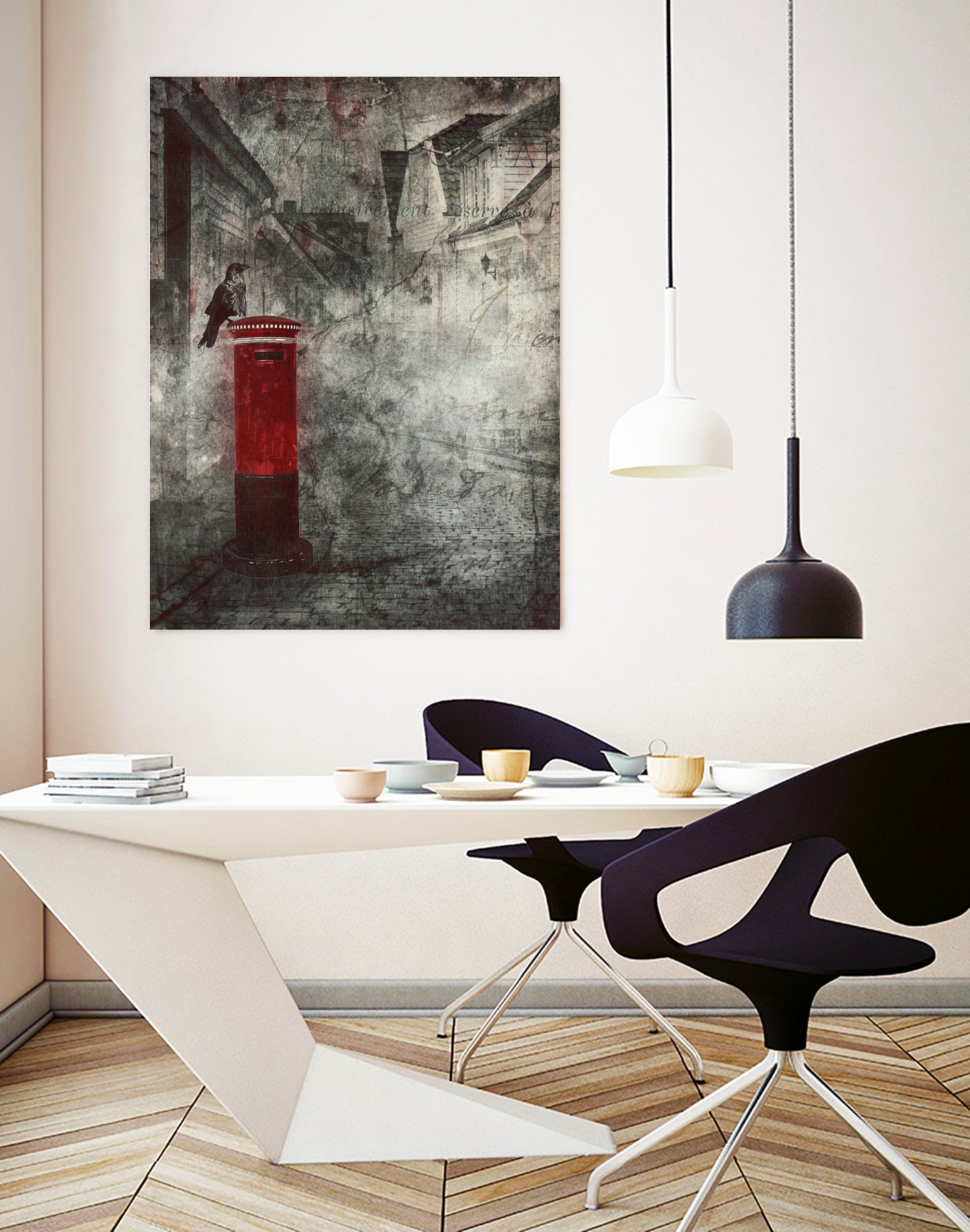 Red Letter Box by Alina Sliwinska on GIANT ART - red mixed media