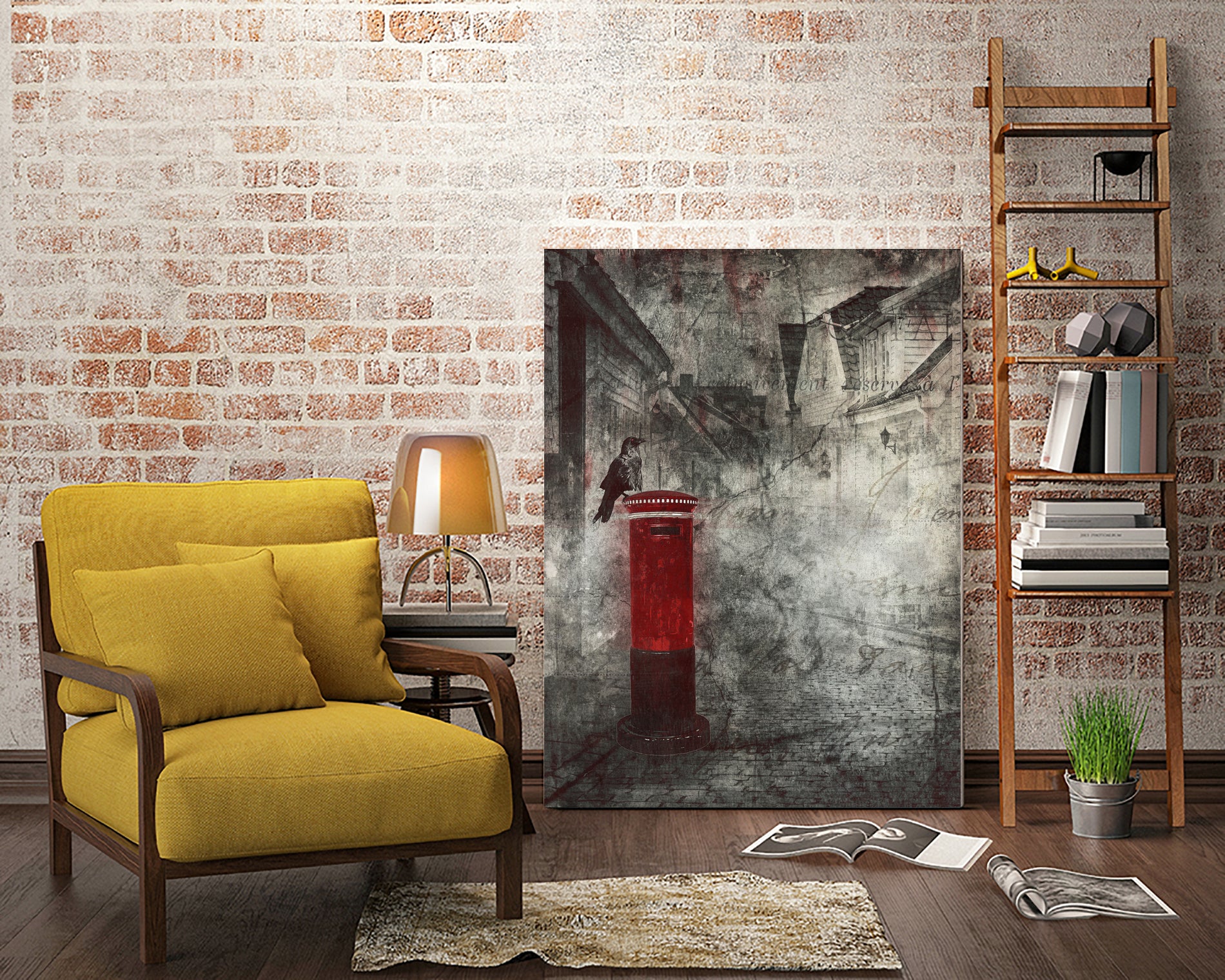 Red Letter Box by Alina Sliwinska on GIANT ART - red mixed media