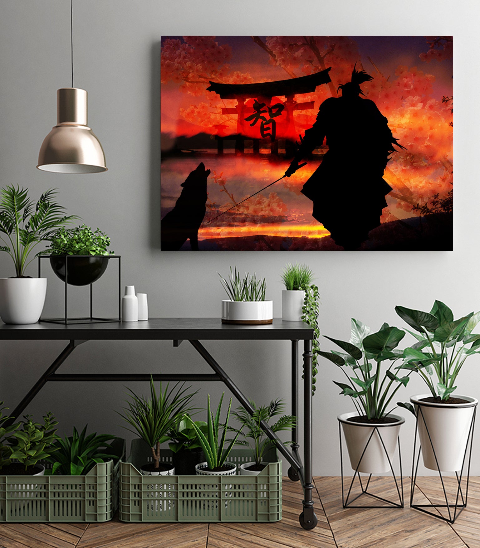 La sagesse du loup by Emmanuel Signorino on GIANT ART - orange digital painting