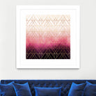 Pink Ombre Triangles by Elisabeth Fredriksson on GIANT ART - pink digital painting