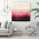 Pink Ombre Triangles by Elisabeth Fredriksson on GIANT ART - pink digital painting