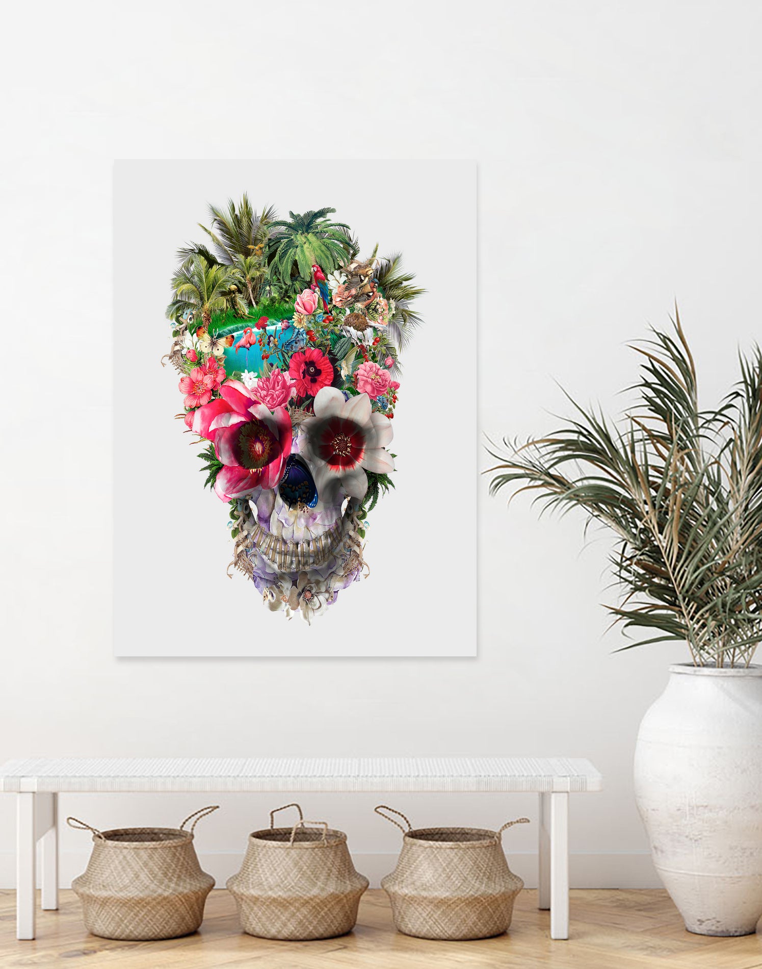 Summer Skull IV by RIZA PEKER on GIANT ART - orange digital painting