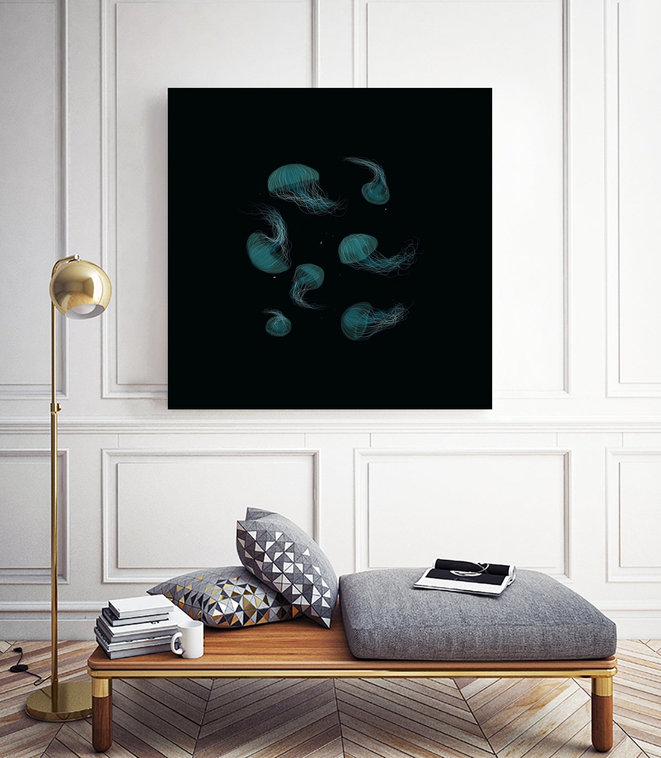 Jellyfish Ballet by ursulla Pinon on GIANT ART - black digital drawing