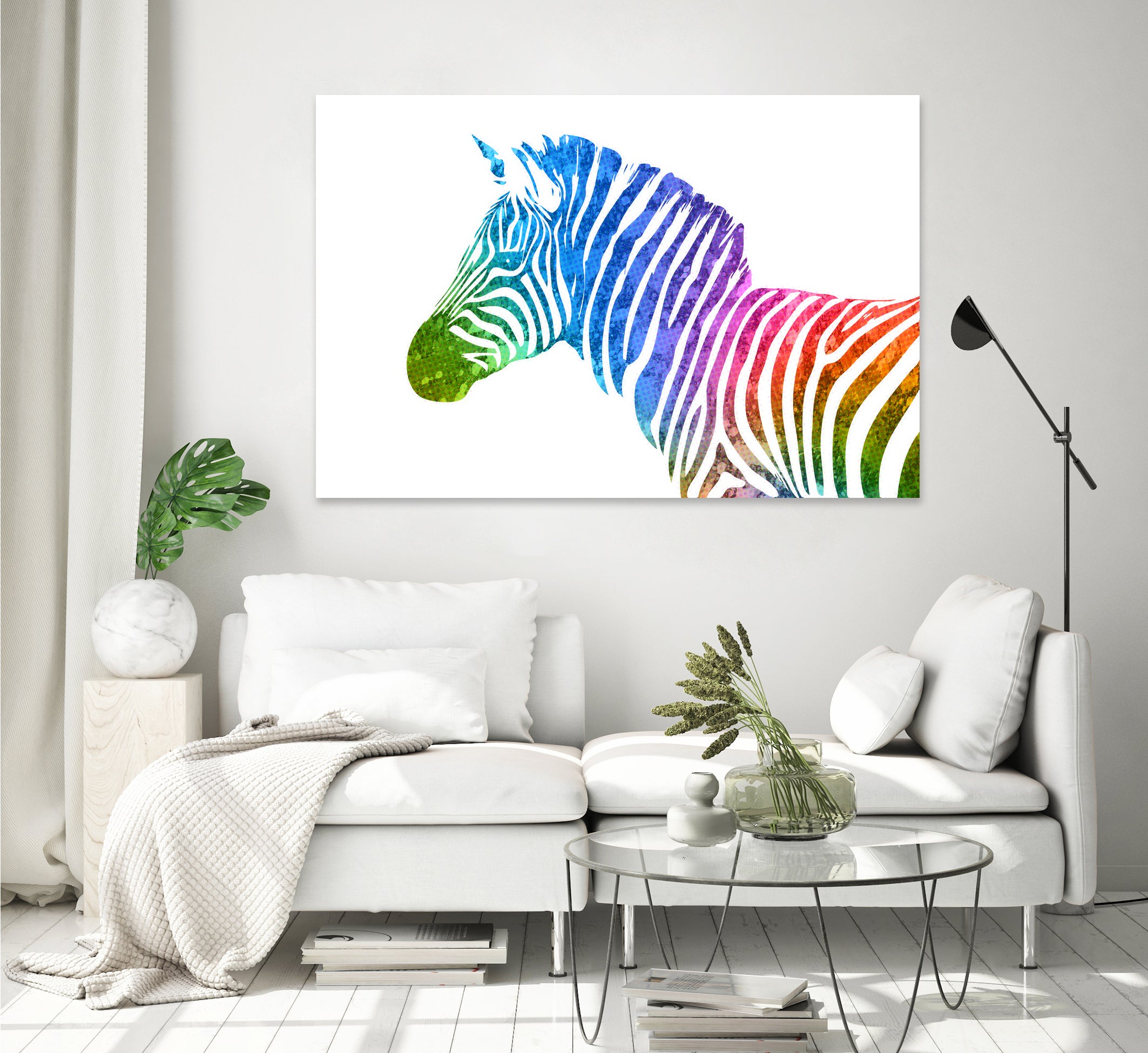 Zebra | Rainbow Series | Pop Art by William Cuccio on GIANT ART - white digital painting