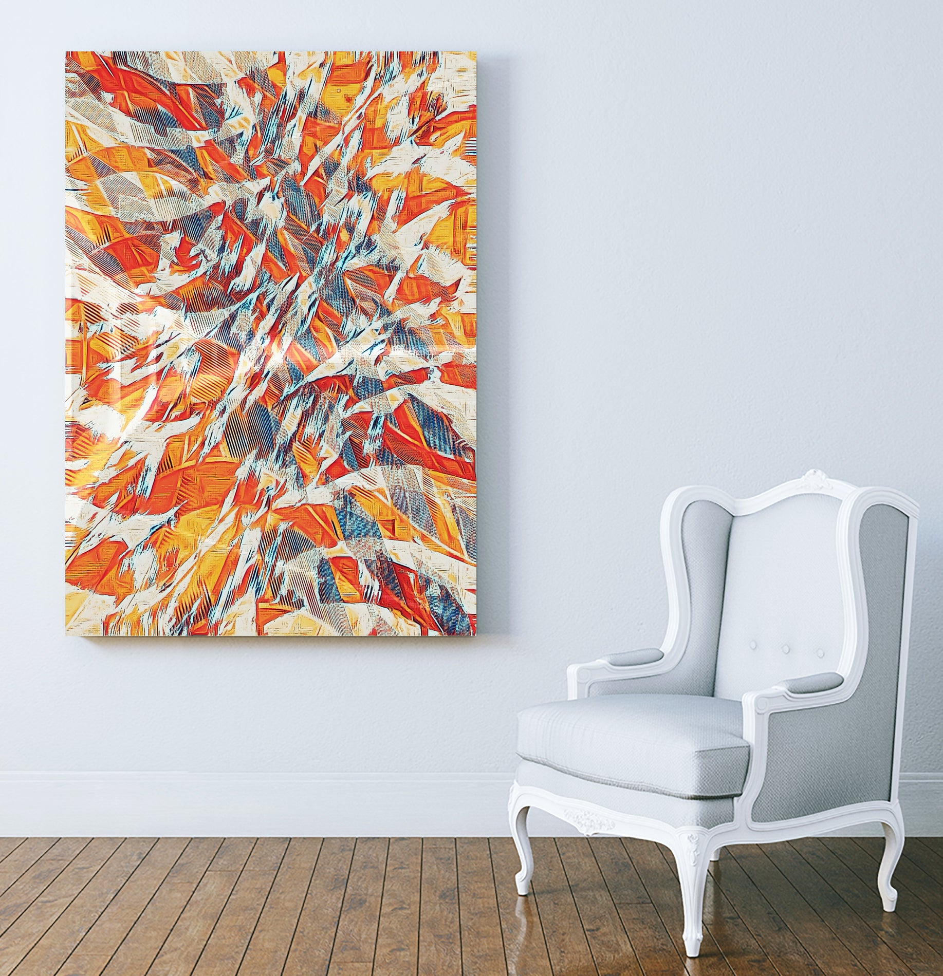 Shredded Flow by Randy Witte on GIANT ART - orange digital painting