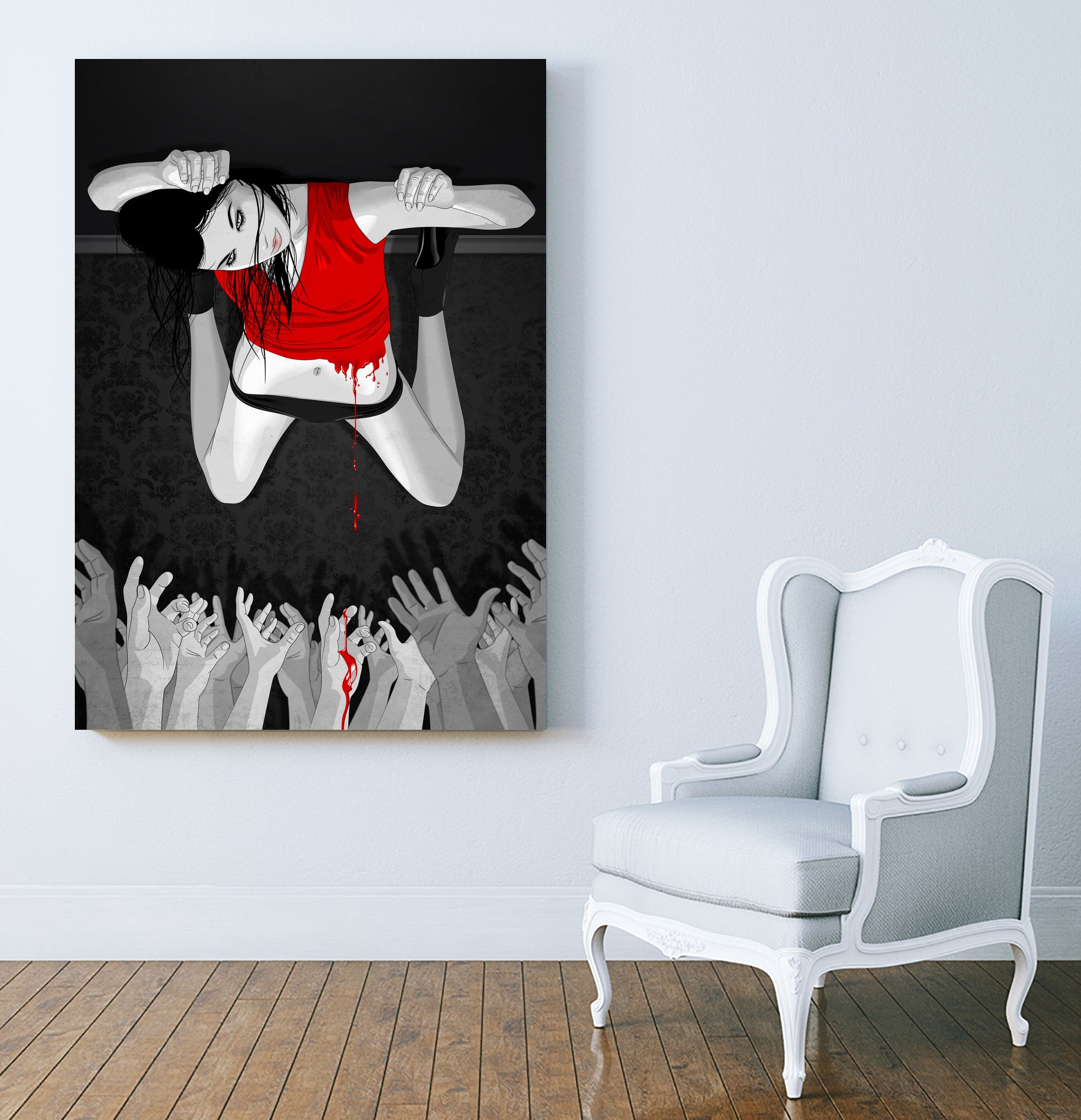 Every Angel Is Terror by Vassilis Dimitros on GIANT ART - black digital painting