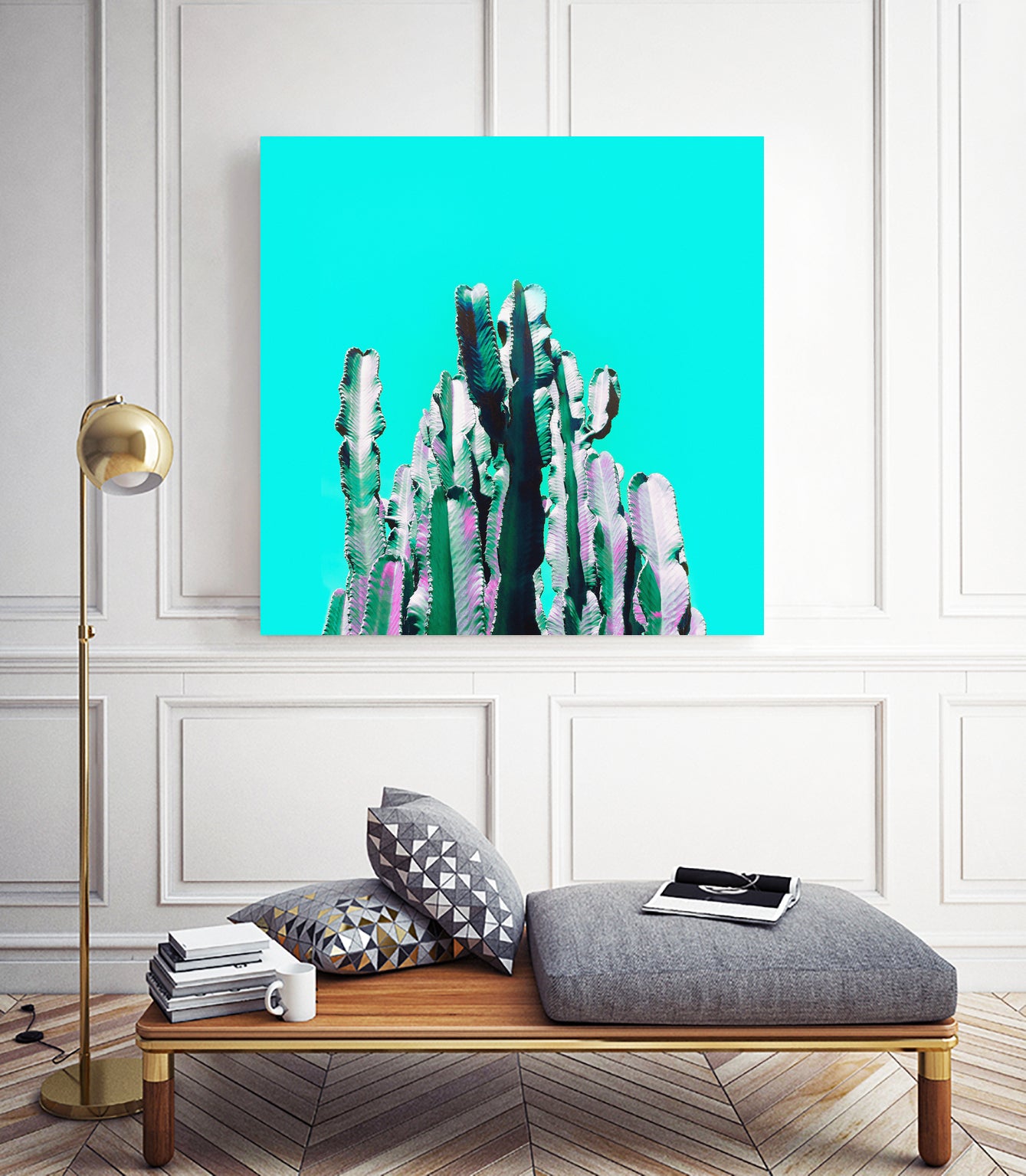 Majestic Cactus by Dominique Van Roey on GIANT ART - blue photo manipulation