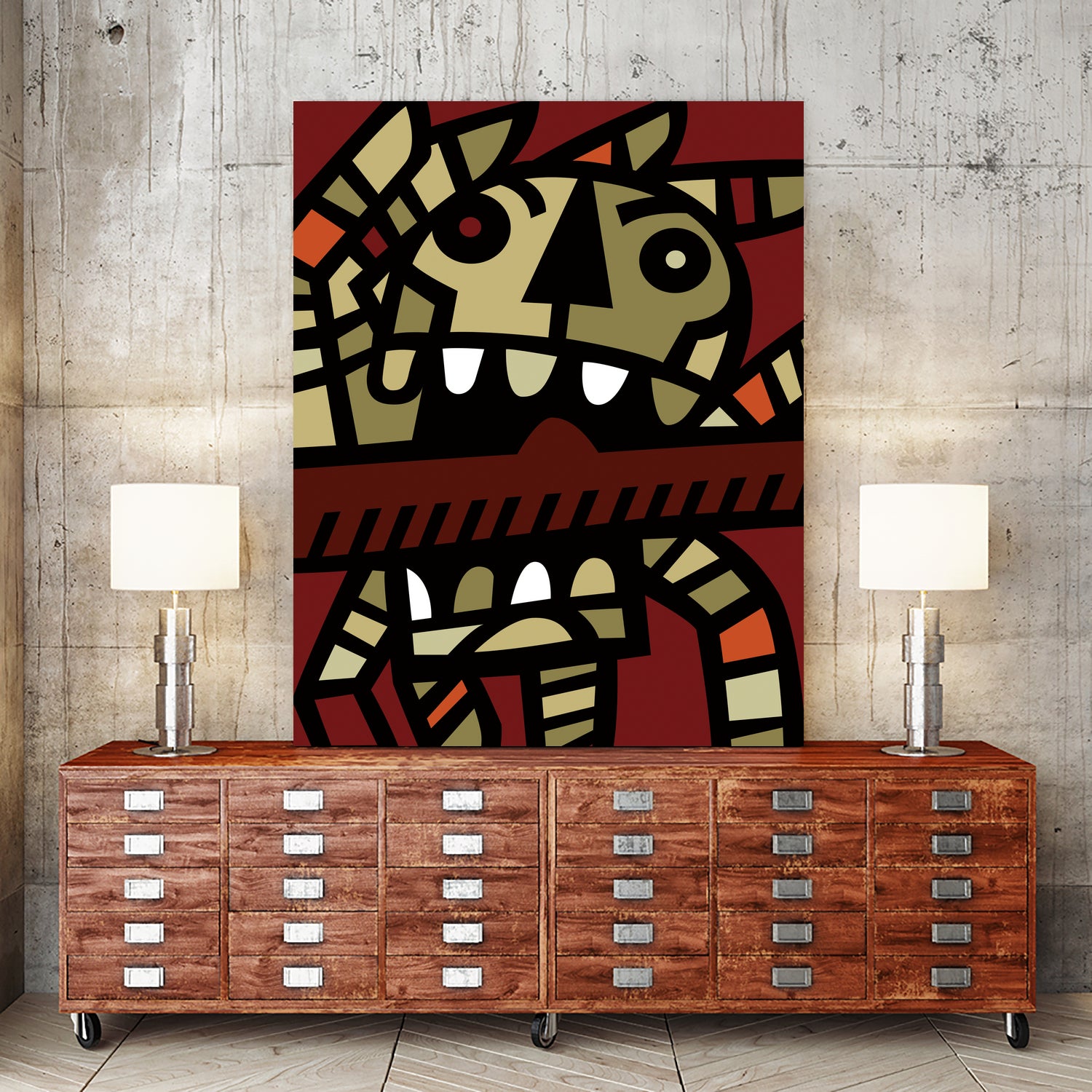 Calaca muerde by Carlos Joaquin Ramirez Fernandez on GIANT ART - red digital drawing