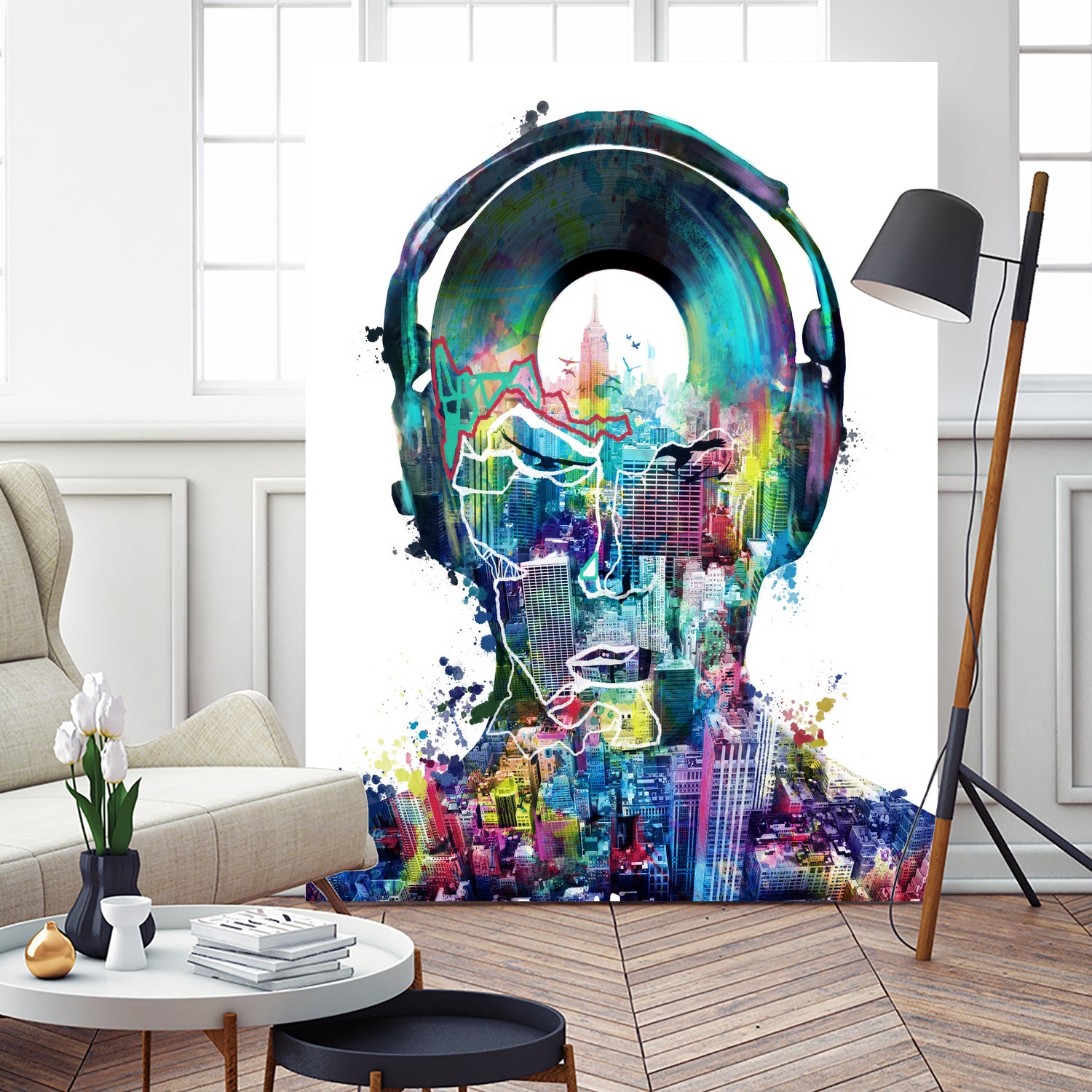 new york city sound colorful by Bekim Mehovic on GIANT ART - white digital painting