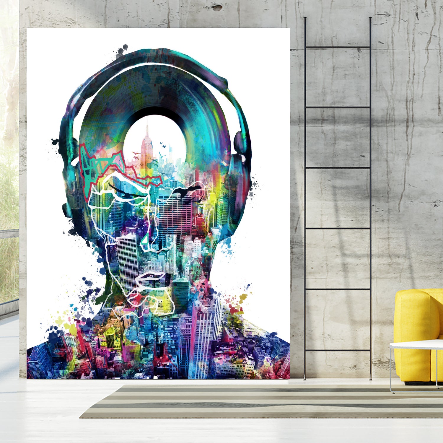 new york city sound colorful by Bekim Mehovic on GIANT ART - white digital painting