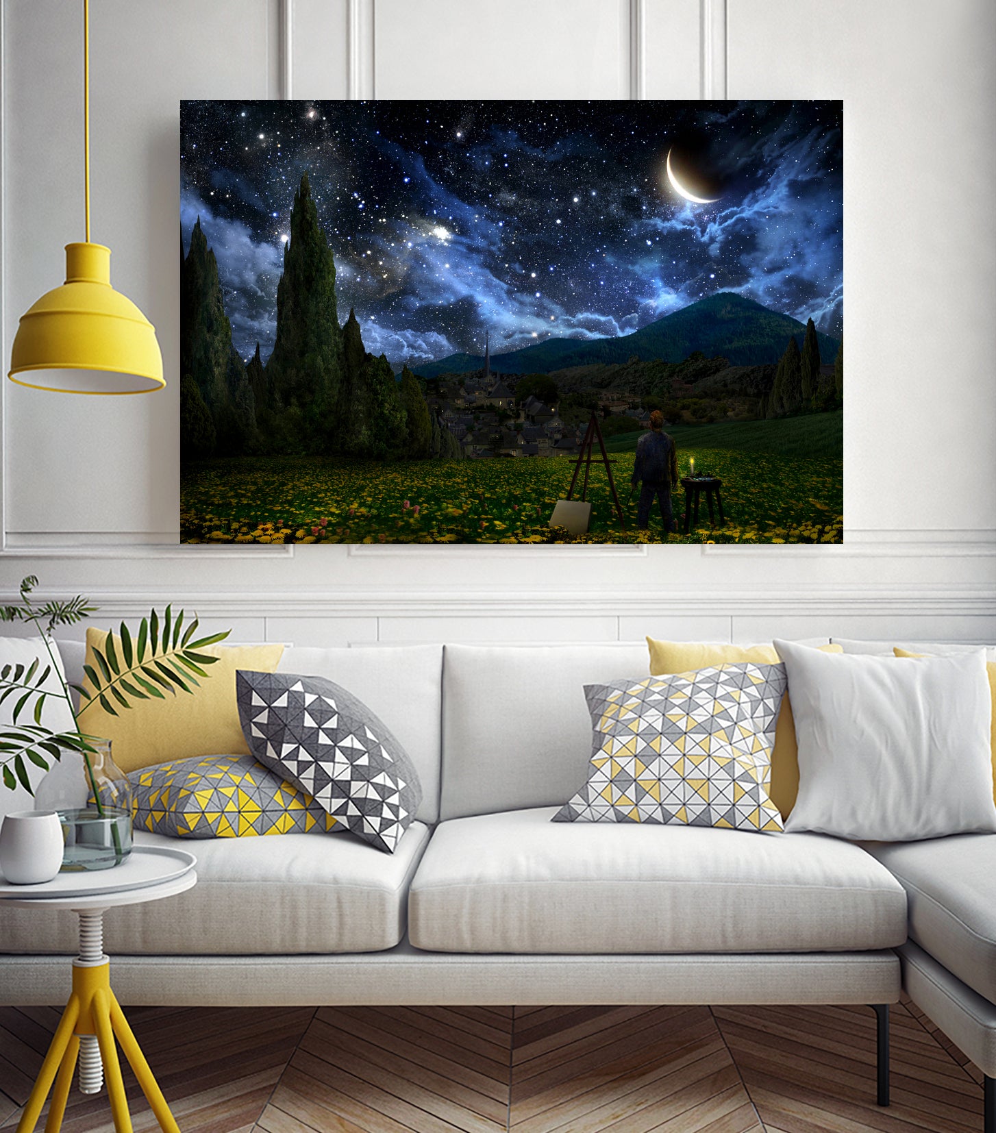 Starry Night by Alex Ruiz on GIANT ART - blue digital painting