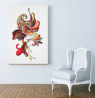 Il Bacio #1 by Luca Pontarelli on GIANT ART - fuchsia vector illustration