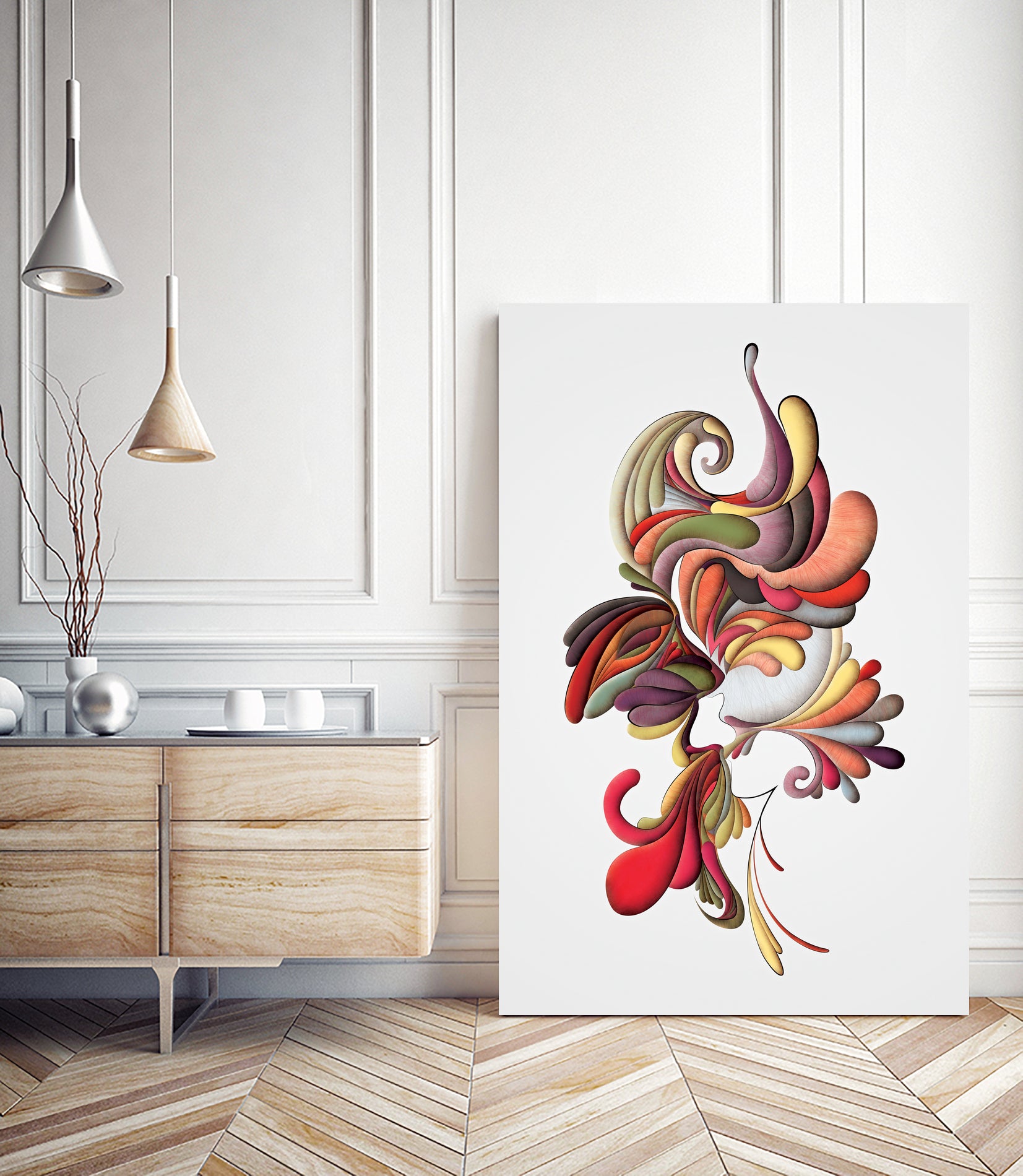 Il Bacio #1 by Luca Pontarelli on GIANT ART - fuchsia vector illustration