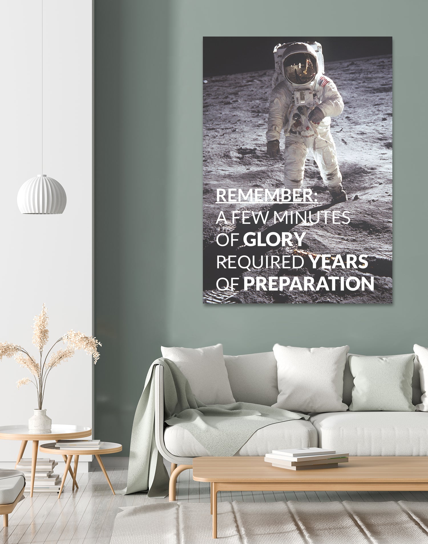 Motivational - Prepare For Glory (Moon Landing) by Wazir Rohiman on GIANT ART - gray typography