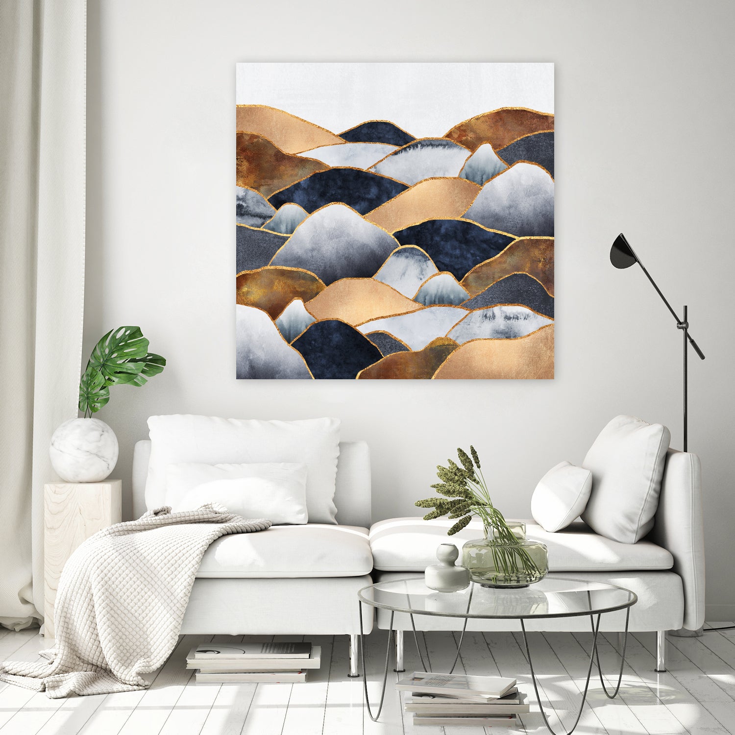 Hills 2 by Elisabeth Fredriksson on GIANT ART - blue digital painting