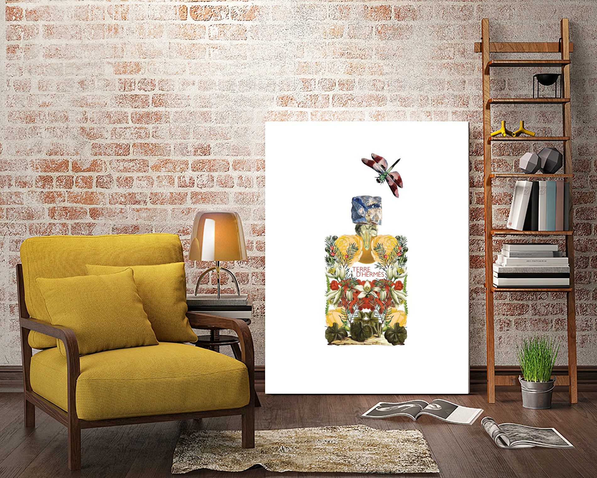 Terre d'Hermès by Sixto-Juan Zavala on GIANT ART - yellow mixed media