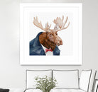 Moose by Tim McConnachie on GIANT ART - blue mixed media