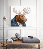 Moose by Tim McConnachie on GIANT ART - blue mixed media