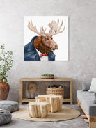 Moose by Tim McConnachie on GIANT ART - blue mixed media