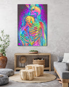 Skeleton Love 2 by Francois Martin Painchaud on GIANT ART - pink digital painting