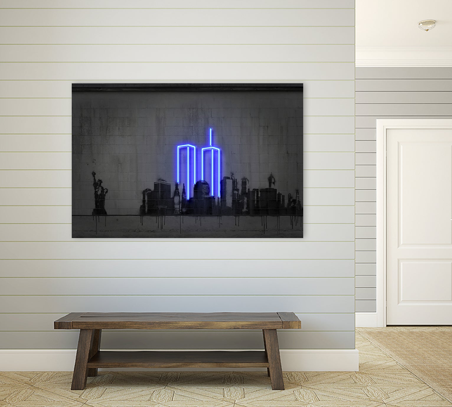 New York by Octavian Mihai Mielu on GIANT ART - blue digital drawing