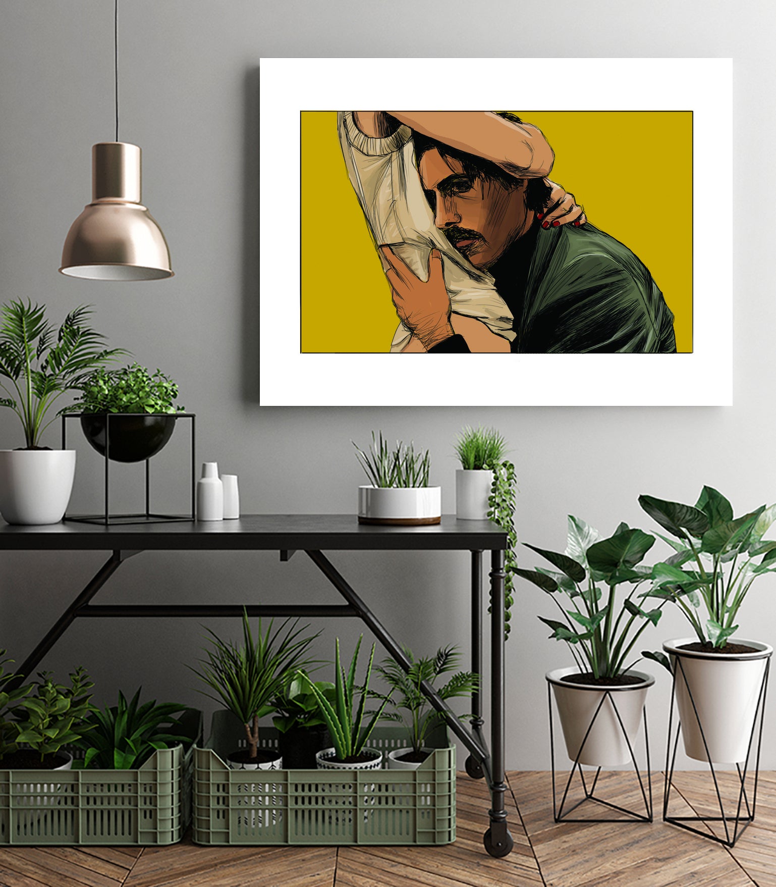 Hotel Chevalier by Marta Macedo on GIANT ART - yellow digital painting