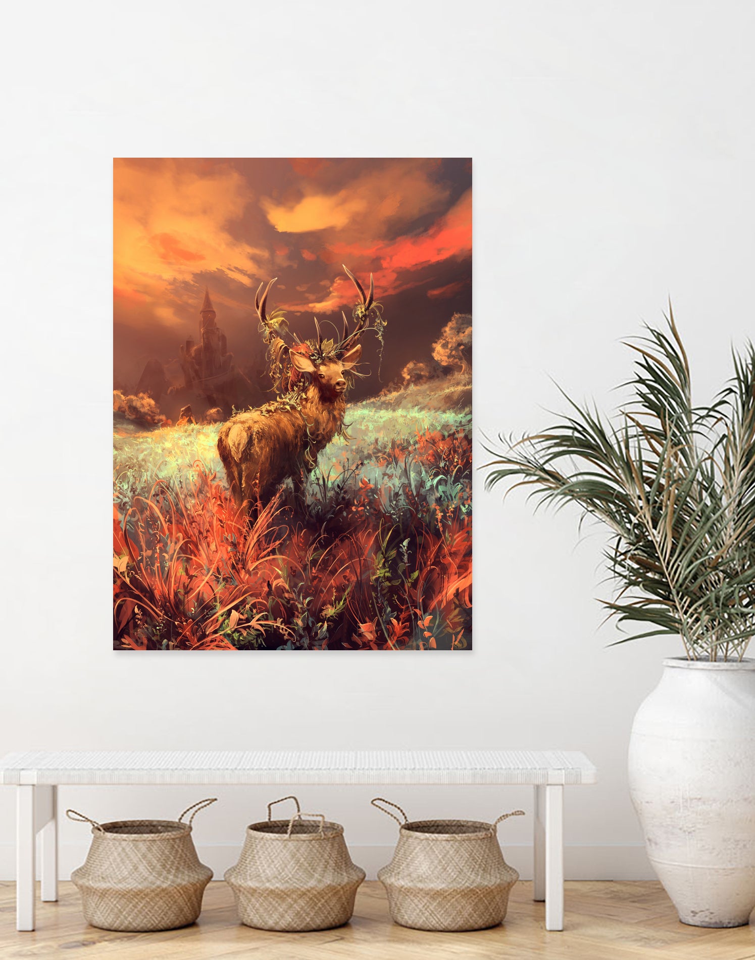 Breath of the wild by Cyril Rolando on GIANT ART - orange digital painting