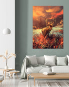 Breath of the wild by Cyril Rolando on GIANT ART - orange digital painting