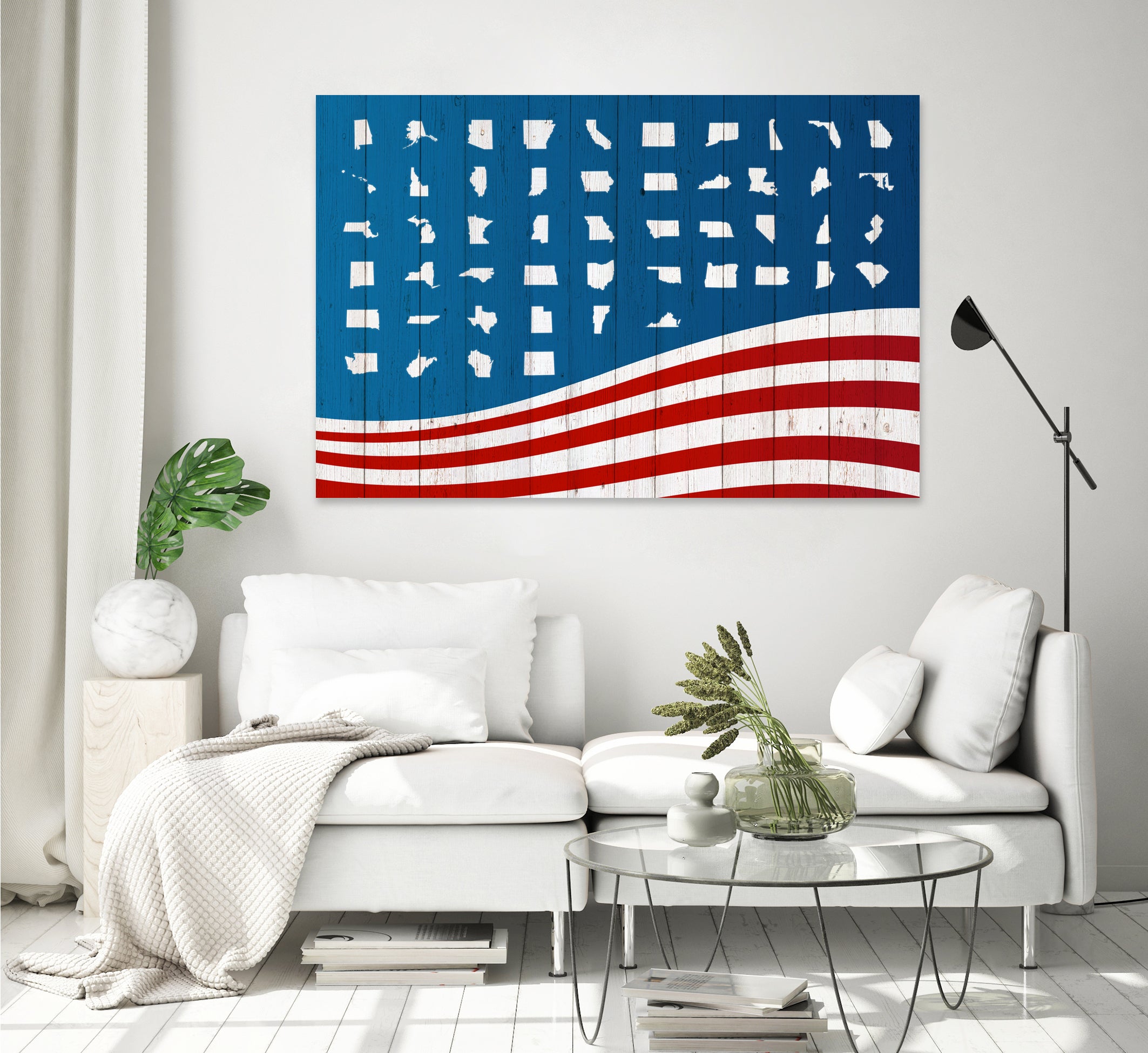 Fifty States of Grace by Mathieu Valoatto on GIANT ART - blue vector illustration