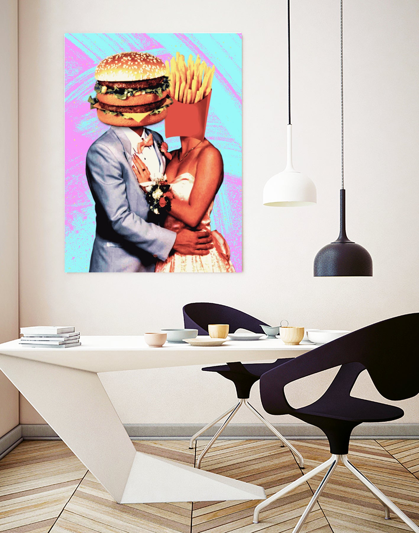 Fast Food Love by Pedro Molina on GIANT ART - pink photo manipulation