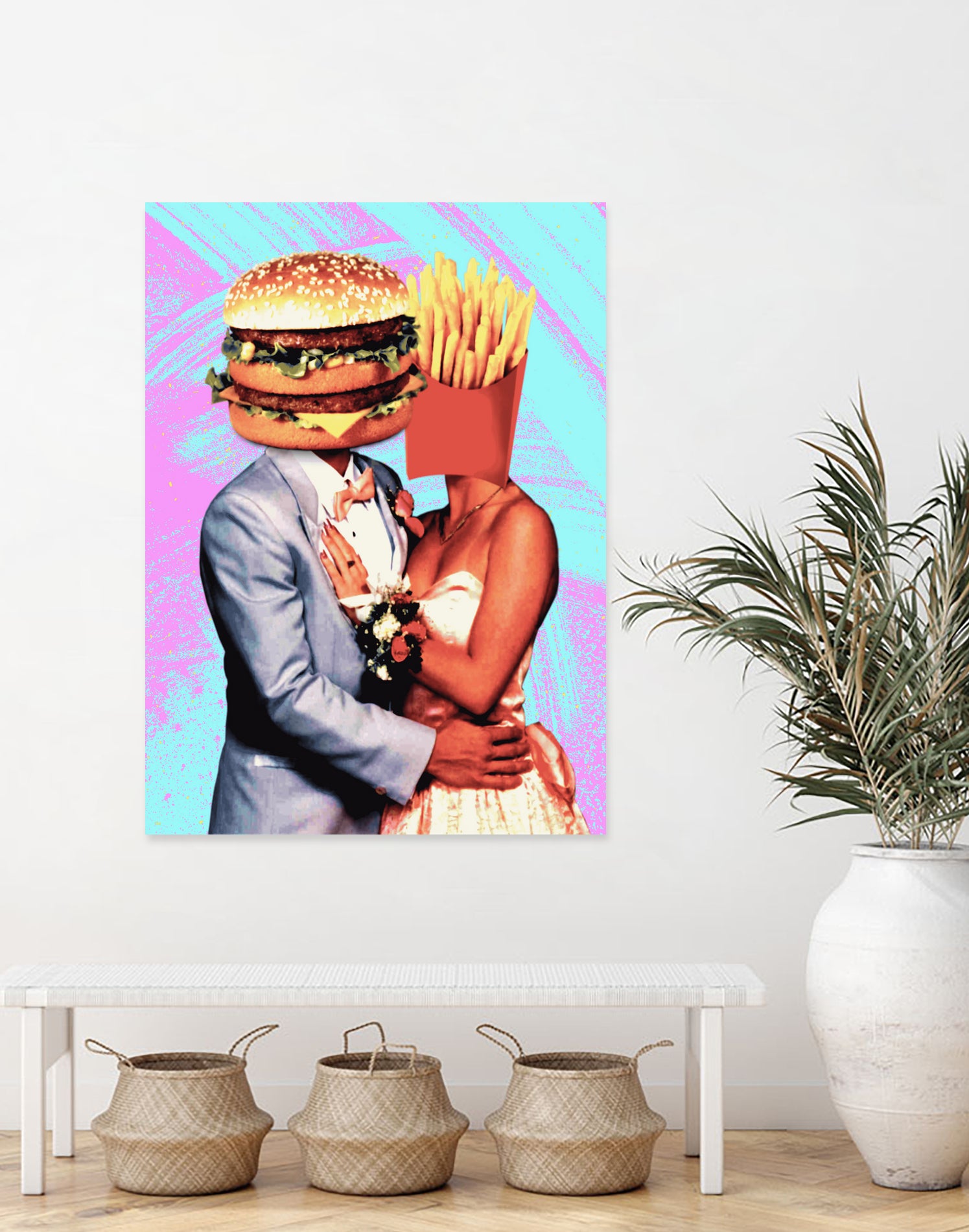 Fast Food Love by Pedro Molina on GIANT ART - pink photo manipulation