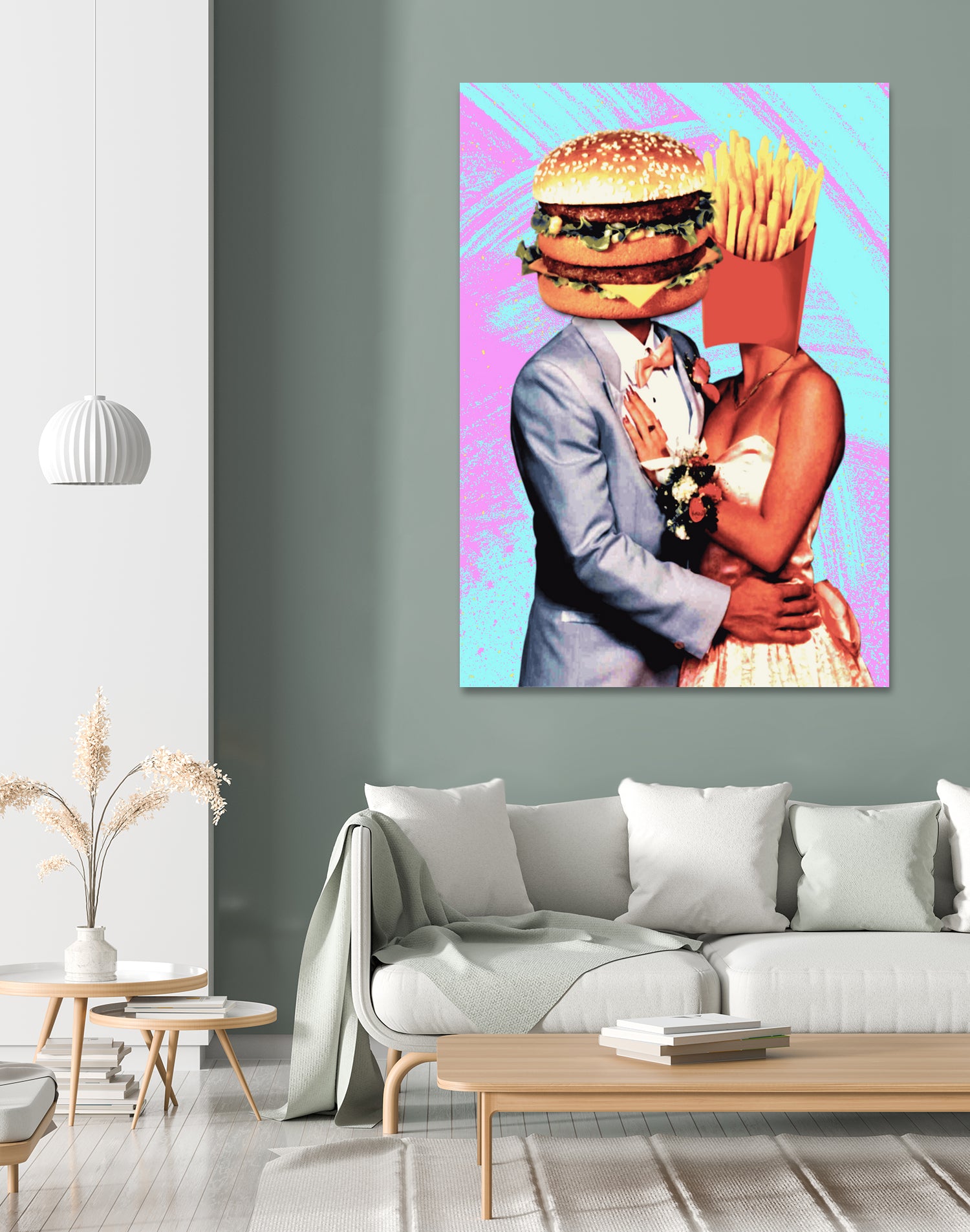 Fast Food Love by Pedro Molina on GIANT ART - pink photo manipulation