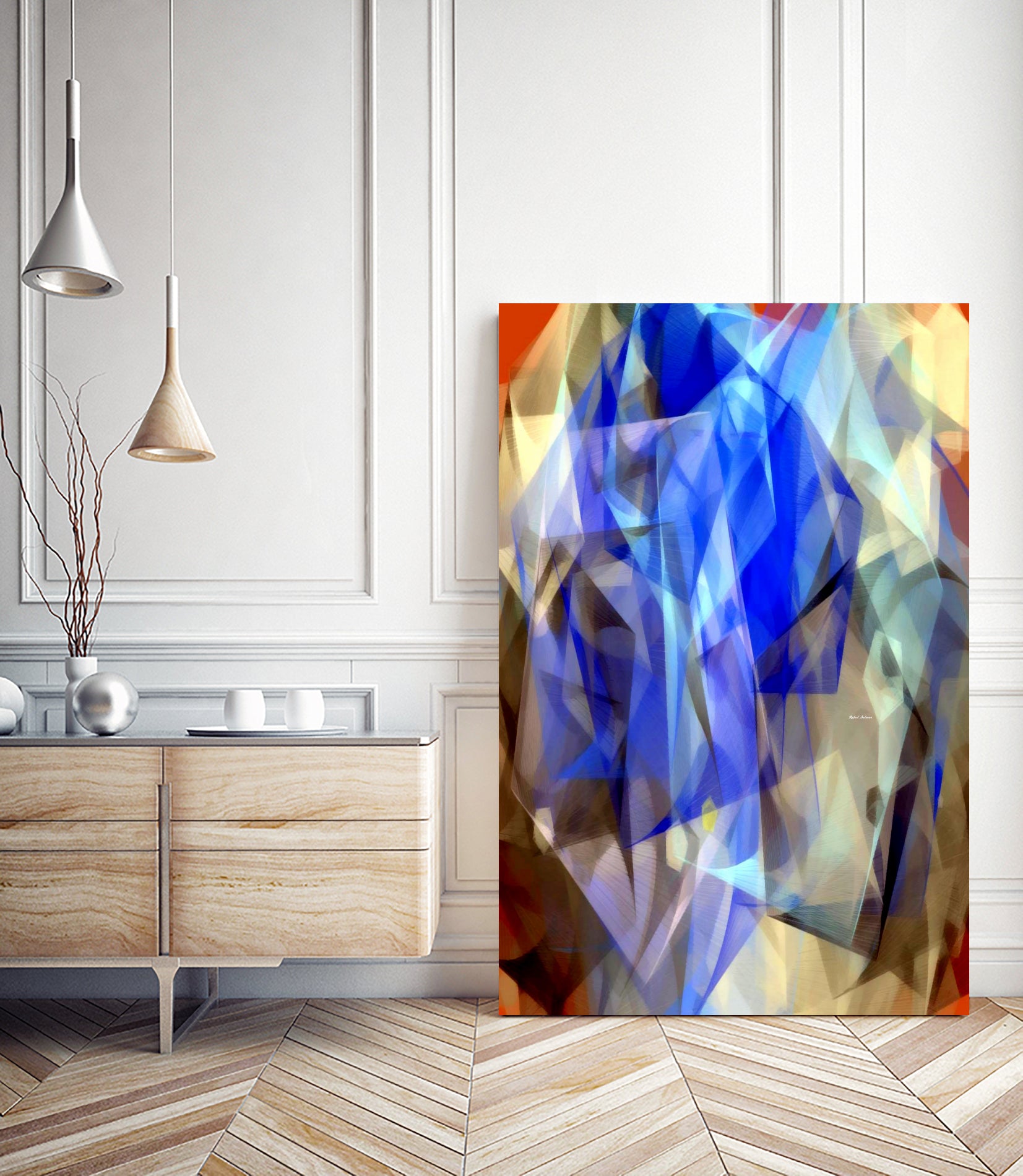 Abstract 3395 by Rafael Salazar on GIANT ART - blue digital painting