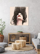 Woman upside down - painting in watercolor by CADET Pierre on GIANT ART - black digital painting