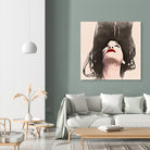 Woman upside down - painting in watercolor by CADET Pierre on GIANT ART - black digital painting