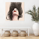 Woman upside down - painting in watercolor by CADET Pierre on GIANT ART - black digital painting