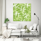 Original Green Bamboo Pattern by Brigitte Carre on GIANT ART - green digital painting