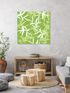 Original Green Bamboo Pattern by Brigitte Carre on GIANT ART - green digital painting