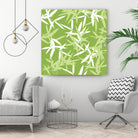 Original Green Bamboo Pattern by Brigitte Carre on GIANT ART - green digital painting