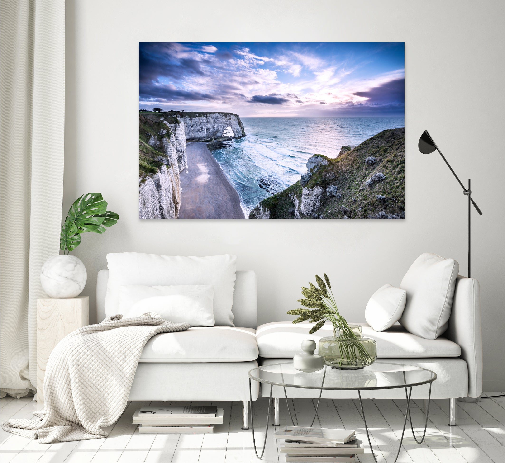 Natural Rock Arch -  Normandy, France by Petra Lang on GIANT ART - blue photo illustration