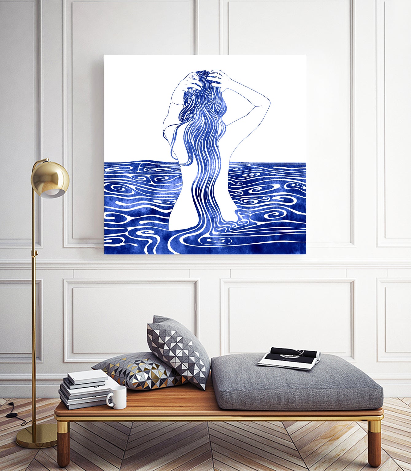 Nereid-XI by Stevyn Llewellyn on GIANT ART - blue mixed media