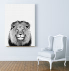 Lion Portrait by Justinas Jokubauskas on GIANT ART - black photo manipulation