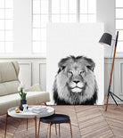 Lion Portrait by Justinas Jokubauskas on GIANT ART - black photo manipulation