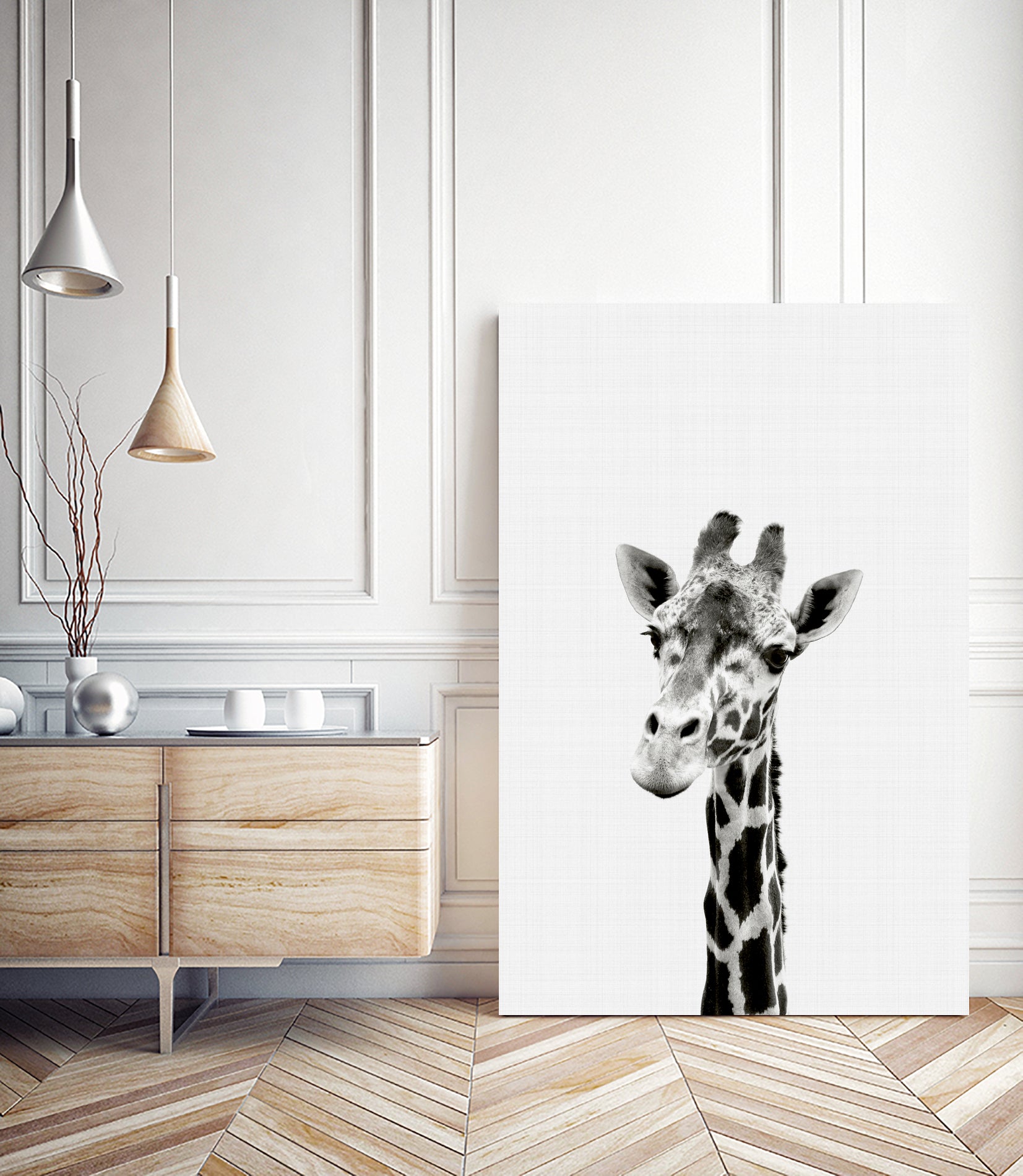 Giraffe Portrait by Justinas Jokubauskas on GIANT ART - black photo manipulation