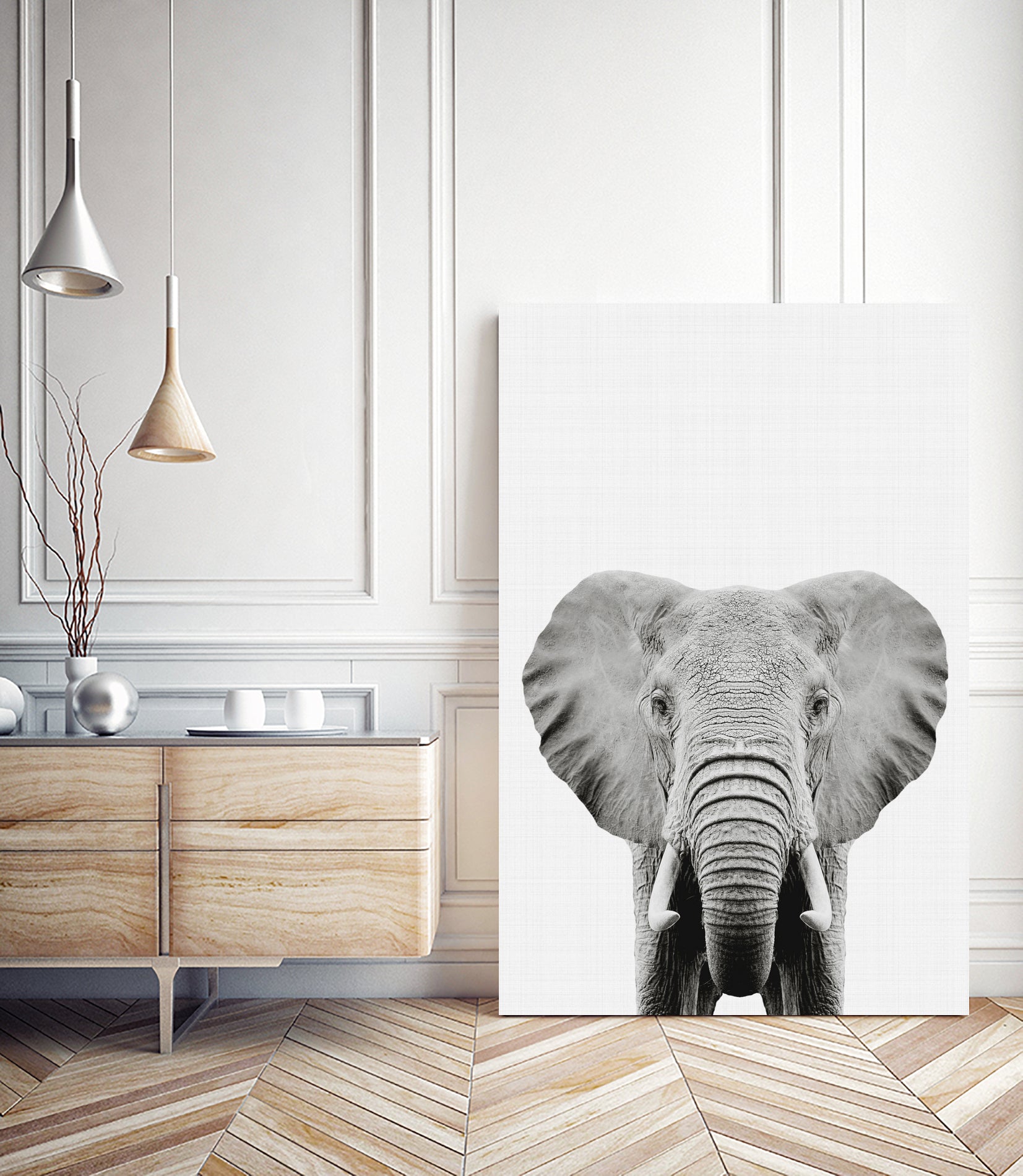 Elephant Portrait by Justinas Jokubauskas on GIANT ART - black photo manipulation